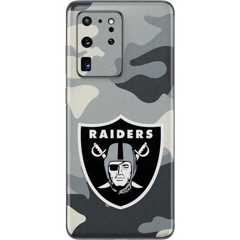 NFL Las Vegas Raiders Camo Galaxy S20 Ultra 5G Skin